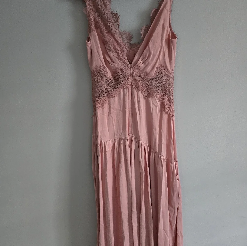Anthropologie BHLDN Evelyn Lace V-neck High-low Midi Dress Medium - Picture 12 of 16